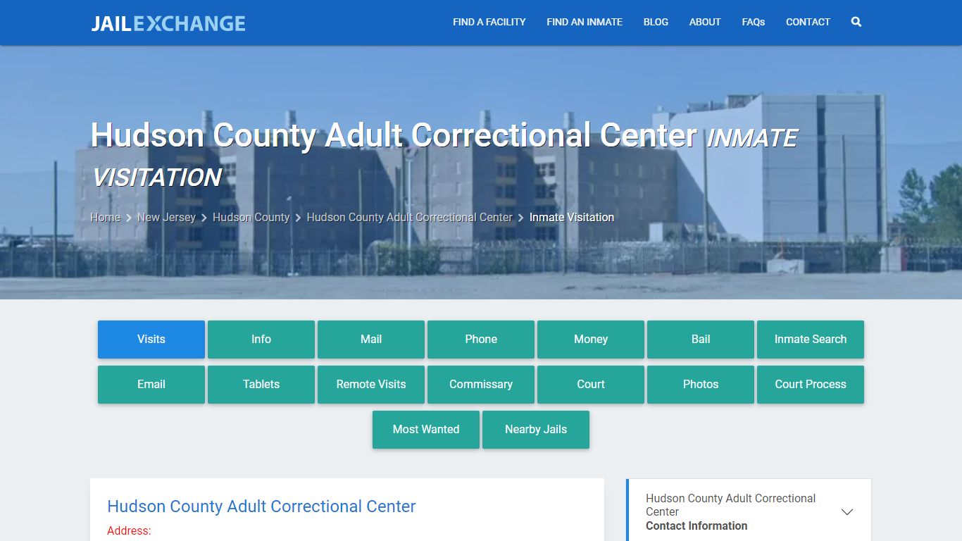 Hudson County Adult Correctional Center Inmate Visitation - Jail Exchange